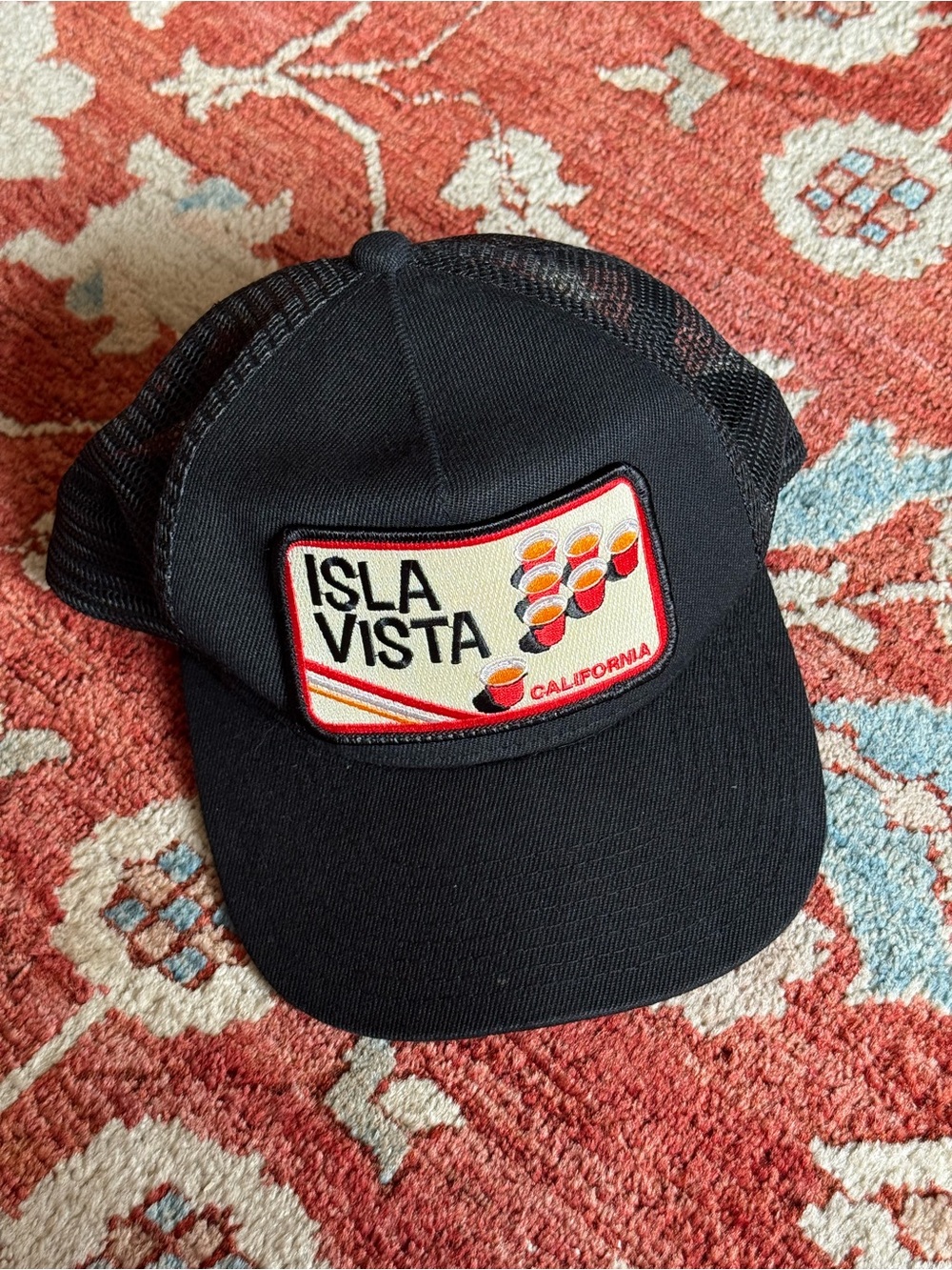 isla vista bart bridge black trucker hat